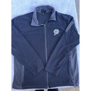 North End NFL Apparel Miami Dolphins Fleece Zip Up Sweater Jacket XL